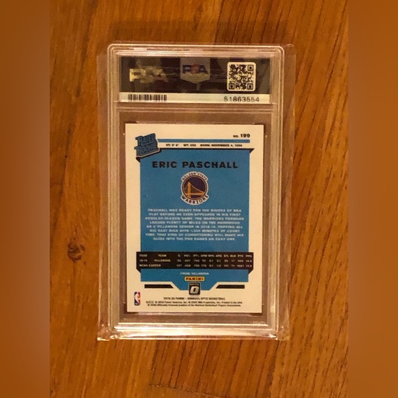 Eric Paschall PSA 9 Optic Rookie Card - Picture 2 of 2